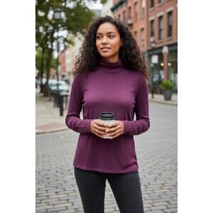 A New Day  Burgundy Long Sleeve Turtleneck Top – Size XXL